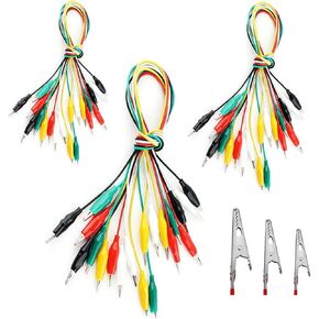 30PCS Alligator Clips Electrical, Eiechip Insulated Alligator Clips with Wires Test Cable Double-Ended Clips, Alligator Clips Insulated Test Cable 5 Colors 30Pieces 20inches(Big/Medium/Small) in Kuwait