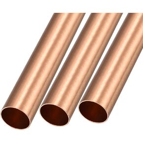 أنبوب نحاسي METALLIXITY (22 مم OD × 1 مم جدار T × 100 مم طول) 3 قطع، أنابيب مستقيمة - للتأثيث المنزلي، والآلات، والحرف اليدوية اليدوية in Saudi Arabia