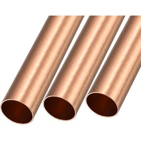 أنبوب نحاسي METALLIXITY (25 مم OD × 1 مم جدار T × 100 مم طول) 3 قطع، أنابيب مستقيمة - للتأثيث المنزلي، والآلات، والحرف اليدوية اليدوية in Saudi Arabia