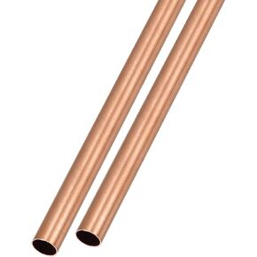 METALLIXITY Copper Tube (6mm OD x 0.2mm Wall T x 300mm L) 2Pcs, Straight Tubing - for Home Furnishing, Machinery, DIY Handicraft in Kuwait