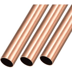أنبوب نحاسي METALLIXITY (15 مم OD × 0.5 مم جدار T × 100 مم طول) 3 قطع، أنابيب مستقيمة - للتأثيث المنزلي، والآلات، والحرف اليدوية اليدوية in Kuwait