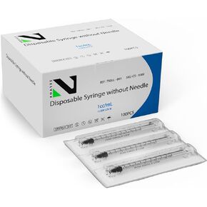Zelvox Syringe 1ml Luer Lock, (without Needle),Sterile, Individually Sealed - 100 Syringes per Box, Disposable Syringe.