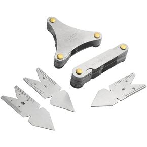 مجموعة أدوات قياس درجة الخيط من الفولاذ المقاوم للصدأ WMYCONGCONG تتضمن 3 قطع قياس مركزي 1 أمريكا SAE النوع 1 متري ونوع SAE الأمريكي والنوع البريطاني للقياس الصناعي in Kuwait