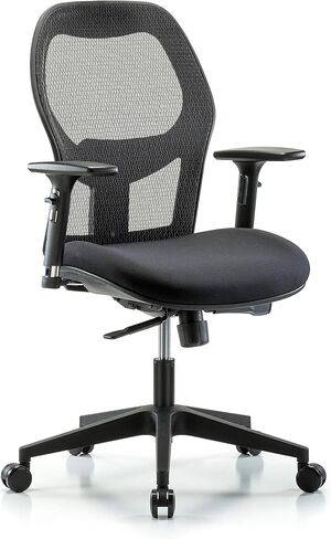 LabTech Seating LT41299 Executive Mesh Desk Height Chair Nylon Base, H0 3D Arms, Casters in Saudi Arabia
