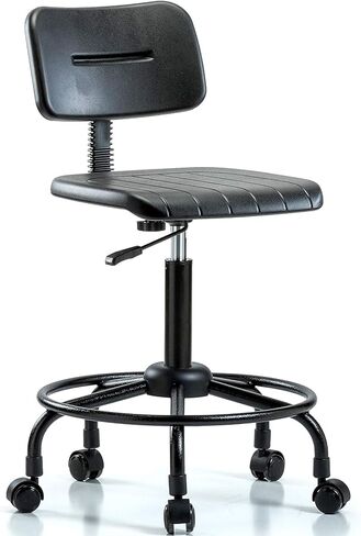 LabTech Seating LT40716 كرسي مقعد متوسط ​​من مادة البولي يوريثين الأساسي بقاعدة أنبوبية مستديرة، عجلات in Kuwait