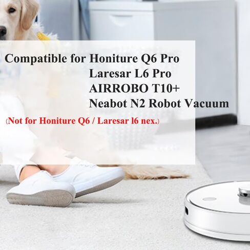 طقم ملحقات قطع غيار 19 قطعة لهونيتور Q6 برو ولاريسار L6 برو وAIRROBO T10+ وNeabot N2 مكنسة كهربائية روبوتية، 1 فرشاة رئيسية 6 فرش جانبية 6 مرشحات HEPA 4 منصات ممسحة 2 أكياس غبار in Kuwait