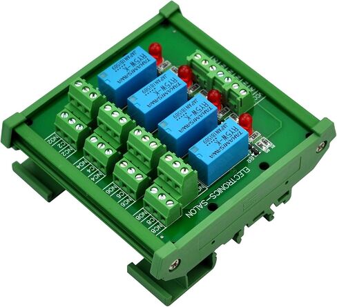 إلكترونيات-صالون DIN Rail Mount 4 DPDT وحدة واجهة مرحل الإشارة، إصدار DC 5V. in Kuwait