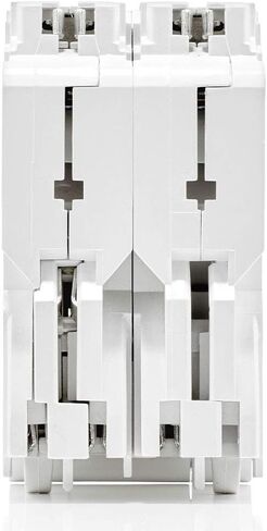 Leviton LB215 15A قاطع دائرة فرعي قياسي ثنائي القطب، مغناطيسي هيدروليكي، 120/240 فولت تيار متردد، أبيض in Kuwait
