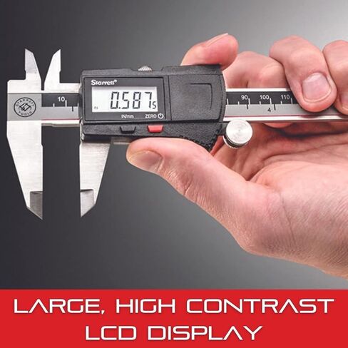 Starrett Stainless Steel IP67 Electronic Slide Caliper - 0-8" Range, 0005" Resolution, LCD Display, RS232 Output, Fine Adjustment, Slide Lock, in/mm Conversion - 798B-8/200 in Saudi Arabia