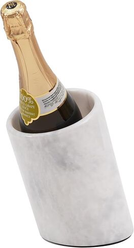 Radicaln Marble Wine Cooler White 5"x8.5" Inch Handmade Bar Accessories Wine Chiller - Ideal Housewarming Gift & Utensil Holder For Countertop - Portable Bar Beverage Cooler For Champagne Wall in Saudi Arabia