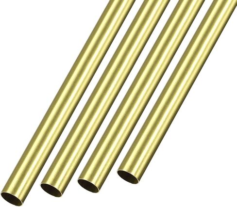 METALLIXITY Brass Tube(8.5mm OD x 0.25mm Wall T x 300mm L) 4Pcs, Straight Tubing - for Home Furnishing, Machinery, DIY Handicraft in Saudi Arabia