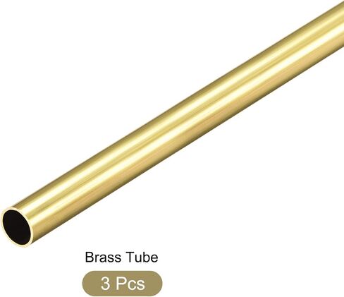 METALLIXITY Brass Tube (8.5mm OD x 0.5mm Wall T x 300mm L) 3Pcs, Straight Tubing - for Home Furnishing, Machinery, DIY Handicraft in Saudi Arabia