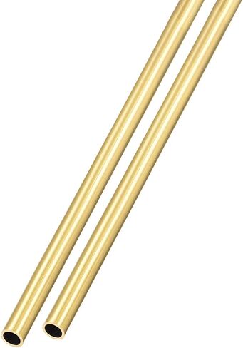 METALLIXITY Brass Tube (4.5mm OD x 0.5mm Wall T x 300mm L) 2Pcs, Straight Tubing - for Home Furnishing, Machinery, DIY Handicraft in Saudi Arabia