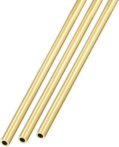 أنبوب نحاسي METALLIXITY (4 مم OD × 0.75 مم جدار T × 300 مم طول) 3 قطع، أنابيب مستقيمة - للتأثيث المنزلي، والآلات، والحرف اليدوية اليدوية in Kuwait
