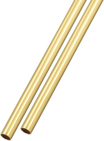أنبوب نحاسي من ميتاليكسيتي (3.5 مم OD × 0.2 مم طول الجدار × 300 مم طول) قطعتان، أنابيب مستقيمة - للتأثيث المنزلي، والآلات، والحرف اليدوية اليدوية in Kuwait