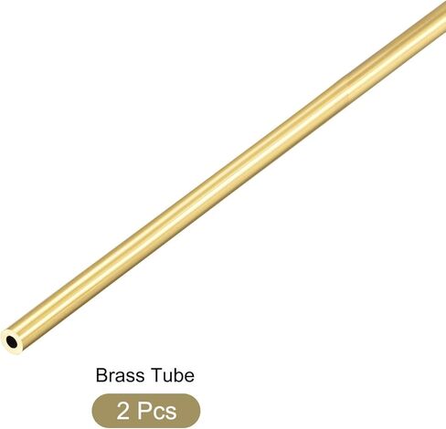 METALLIXITY Brass Tube (3mm OD x 0.75mm Wall T x 300mm L) 2Pcs, Straight Tubing - for Home Furnishing, Machinery, DIY Handicraft in Kuwait