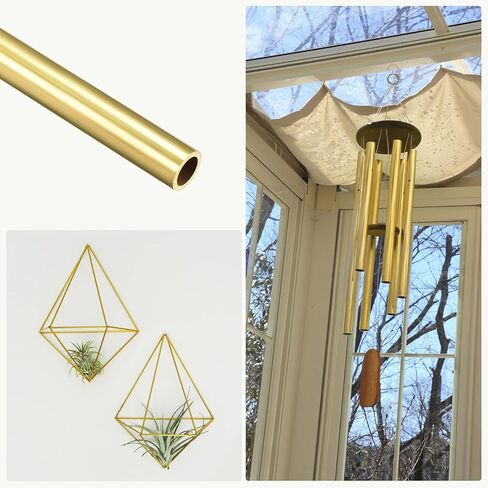 METALLIXITY Brass Tube (8mm OD x 1mm Wall T x 300mm L) 2Pcs, Straight Tubing - for Home Furnishing, Machinery, DIY Handicraft in Saudi Arabia