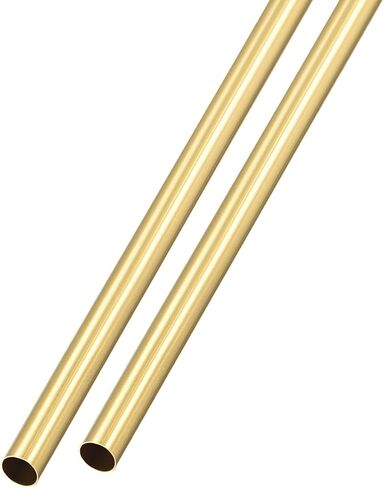 METALLIXITY Brass Tube (6.5mm OD x 0.2mm Wall T x 300mm L) 2Pcs, Straight Tubing - for Home Furnishing, Machinery, DIY Handicraft in Saudi Arabia