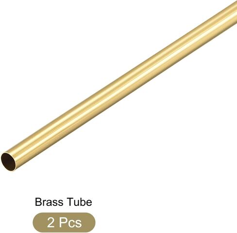METALLIXITY Brass Tube (6.5mm OD x 0.2mm Wall T x 300mm L) 2Pcs, Straight Tubing - for Home Furnishing, Machinery, DIY Handicraft in Saudi Arabia