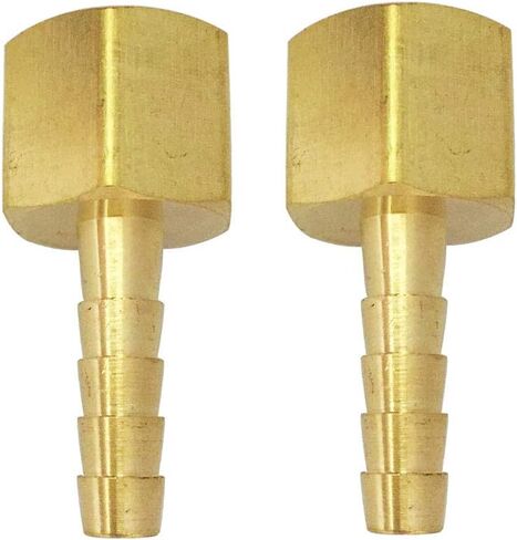 الأعمال المعدنية 1/8 "بارب إلى 1/4" أنثى NPT خرطوم النحاس إلى الأنابيب محول تركيب مقرنة موصل 2 قطعة in Saudi Arabia