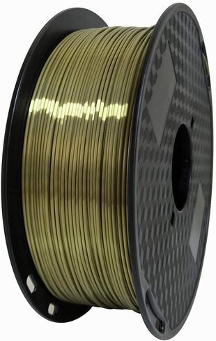 خيوط طابعة 3D من الحرير العتيق الذهبي PLA 1.75 مم 1 كجم (2.39 كجم) خامة الطباعة حريرية ذهبية مثل خيوط النحاس البرونزي المعدني PLA المواد CC3D أيضًا حرير لامع ذهبي فضي نحاسي in Kuwait