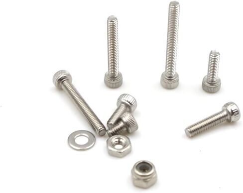HVAZI Metric M2.5 Stainless Steel Socket Head Cap Screws/Hex Nuts/Nylon Lock nut/Flat Washer Assortment Kit in Kuwait