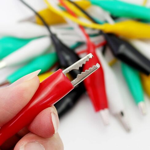 30PCS Alligator Clips Electrical, Eiechip Insulated Alligator Clips with Wires Test Cable Double-Ended Clips, Alligator Clips Insulated Test Cable 5 Colors 30Pieces 20inches(Big/Medium/Small) in Kuwait