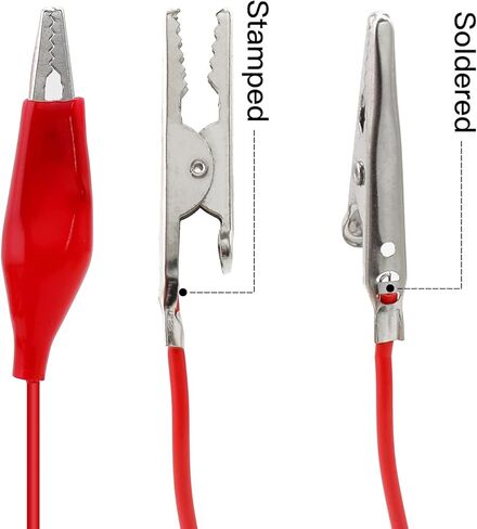 30PCS Alligator Clips Electrical, Eiechip Insulated Alligator Clips with Wires Test Cable Double-Ended Clips, Alligator Clips Insulated Test Cable 5 Colors 30Pieces 20inches(Big/Medium/Small) in Kuwait