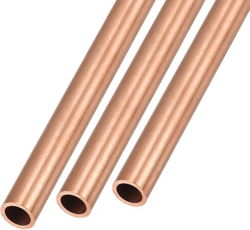 METALLIXITY Copper Tube (9mm OD x 1mm Wall T x 300mm L) 3Pcs, Straight Tubing - for Home Furnishing, Machinery, DIY Handicraft in Saudi Arabia