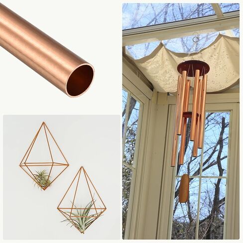 أنبوب نحاسي METALLIXITY (19 مم OD × 1 مم جدار T × 100 مم طول) 3 قطع، أنابيب مستقيمة - للتأثيث المنزلي، والآلات، والحرف اليدوية اليدوية in Saudi Arabia