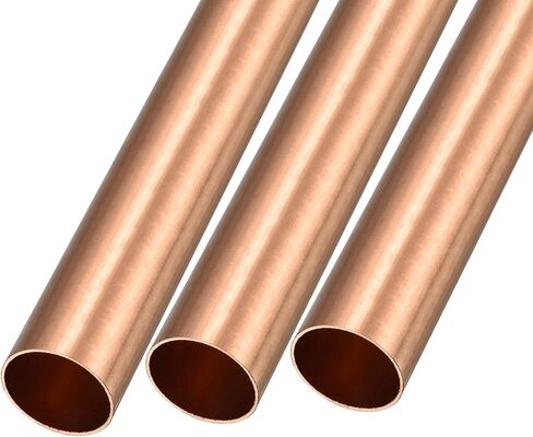 أنبوب نحاسي METALLIXITY (22 مم OD × 1 مم جدار T × 100 مم طول) 3 قطع، أنابيب مستقيمة - للتأثيث المنزلي، والآلات، والحرف اليدوية اليدوية in Saudi Arabia