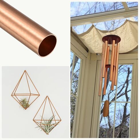 أنبوب نحاسي METALLIXITY (22 مم OD × 1 مم جدار T × 100 مم طول) 3 قطع، أنابيب مستقيمة - للتأثيث المنزلي، والآلات، والحرف اليدوية اليدوية in Saudi Arabia