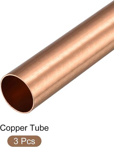 METALLIXITY Copper Tube (25mm OD x 1mm Wall T x 100mm L) 3Pcs, Straight Tubing - for Home Furnishing, Machinery, DIY Handicraft in Saudi Arabia