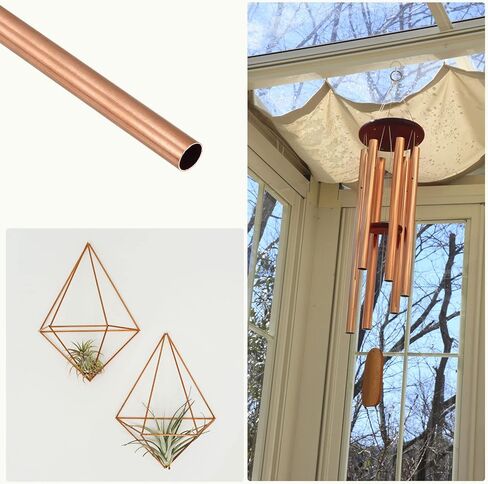 METALLIXITY Copper Tube (6mm OD x 0.2mm Wall T x 300mm L) 2Pcs, Straight Tubing - for Home Furnishing, Machinery, DIY Handicraft in Kuwait