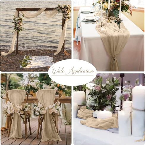 2 Pack Blush Cheesecloth Table Runners, 10Ft Baby Pink Gauze Table Runner Romantic Wedding Cheese Cloths Decor for Bridal Baby Shower Engagement Party Mother's Day Decorations in Kuwait