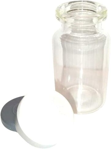 قوارير طبية مع اغطية من اي لابس اند جلاس يو اس ايه، قوارير زجاجية متينة للتخزين، زجاجات زجاجية صغيرة شفافة، 49 قارورة مختبر محكمة الهواء، زجاجات مختبر متعددة الاغراض - 10 مل in Kuwait