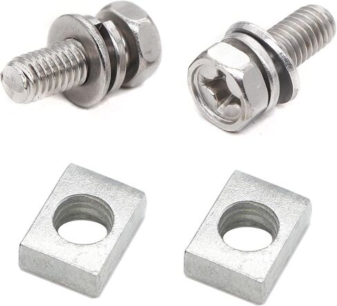 cSeao 8-Pack M6x16mm دراجة نارية بطارية طرفية مسامير البراغي والصواميل المربعة 304 الفولاذ المقاوم للصدأ in Kuwait