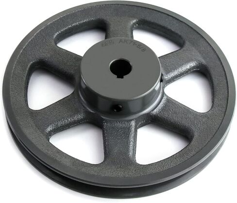 QWORK AK7158 Single Groove Web Sheaves, 6.95" OD 5/8" Bore V-Belt Sheave, A Belt Section, Cast Iron,for V-Belt in Kuwait