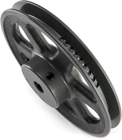 QWORK AK7158 Single Groove Web Sheaves, 6.95" OD 5/8" Bore V-Belt Sheave, A Belt Section, Cast Iron,for V-Belt in Kuwait