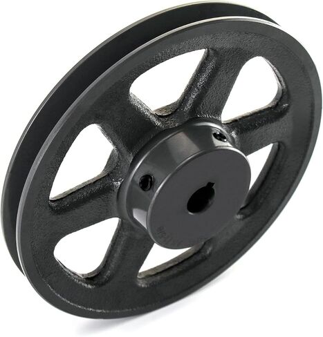 QWORK AK7158 Single Groove Web Sheaves, 6.95" OD 5/8" Bore V-Belt Sheave, A Belt Section, Cast Iron,for V-Belt in Kuwait