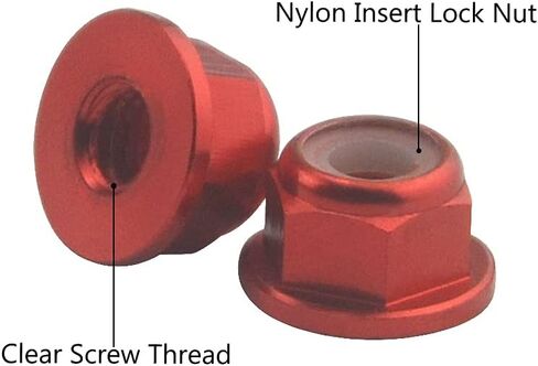WMYCONGCONG 25 PCS M4 Aluminum Nylon Lock Nuts M4 Flange Nylon Insert Self-Locking Nut for RC Drone FPV Parts in Saudi Arabia
