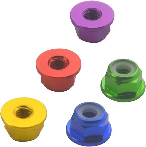 WMYCONGCONG 25 PCS M4 Aluminum Nylon Lock Nuts M4 Flange Nylon Insert Self-Locking Nut for RC Drone FPV Parts in Saudi Arabia