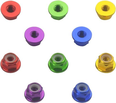 WMYCONGCONG 25 PCS M4 Aluminum Nylon Lock Nuts M4 Flange Nylon Insert Self-Locking Nut for RC Drone FPV Parts in Saudi Arabia