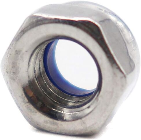 BinifiMux 200pcs M3-0.5mm 304 الفولاذ المقاوم للصدأ النايلون إدراج الذاتي قفل المكسرات الفضة in Kuwait