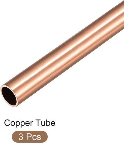أنبوب نحاسي METALLIXITY (11 مم OD × 1 مم جدار T × 100 مم طول) 3 قطع، أنابيب مستقيمة - للتأثيث المنزلي، والآلات، والحرف اليدوية اليدوية in Kuwait