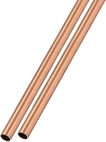 أنبوب نحاسي METALLIXITY (4 مم OD × 0.2 مم طول الجدار × 300 مم طول) قطعتان، أنابيب مستقيمة - للتأثيث المنزلي، والآلات، والحرف اليدوية اليدوية in Saudi Arabia