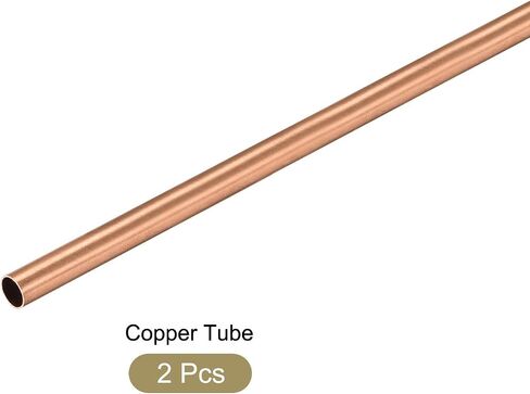 أنبوب نحاسي METALLIXITY (4 مم OD × 0.2 مم طول الجدار × 300 مم طول) قطعتان، أنابيب مستقيمة - للتأثيث المنزلي، والآلات، والحرف اليدوية اليدوية in Saudi Arabia