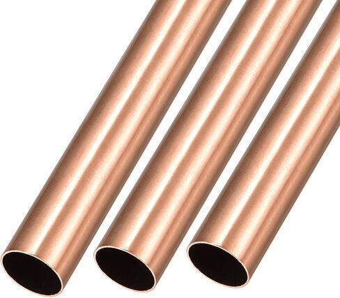 أنبوب نحاسي METALLIXITY (15 مم OD × 0.5 مم جدار T × 100 مم طول) 3 قطع، أنابيب مستقيمة - للتأثيث المنزلي، والآلات، والحرف اليدوية اليدوية in Kuwait