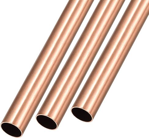 METALLIXITY Copper Tube (11mm OD x 0.5mm Wall T x 200mm L) 3Pcs, Straight Tubing - for Home Furnishing, Machinery, DIY Handicraft in Saudi Arabia