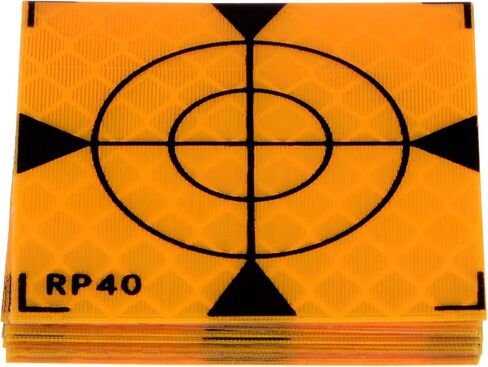 10 قطع من أوراق عاكسة للمسح من HARFINGTON 40 مم، شريط عاكس ذاتي اللصق، علامة هدف للمسح للمحطات الإجمالية، أصفر in Kuwait